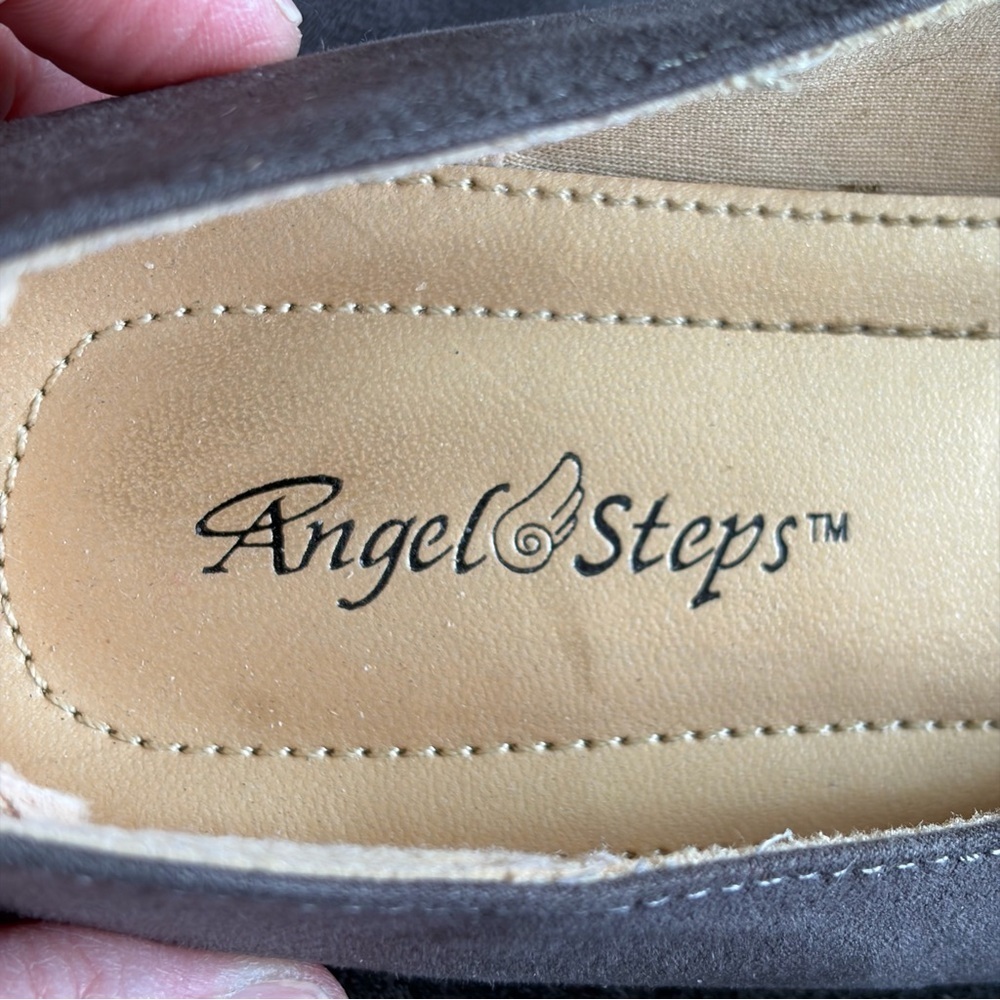 Angel Steps Gray Colorblock Comfort Flats – Women’s Size 7M - Picture 2 of 5